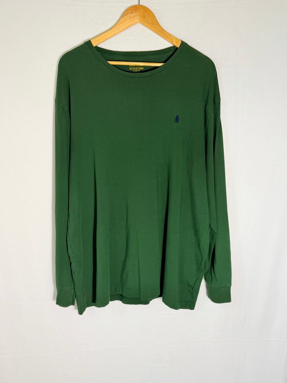 Polo Ralph Lauren Classic Fit Green Long Sleeve Shirt Men’s XXL Embroidered Pony